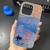 Phone Case For Iphone 14 15 Plus 16 17 Air 13 12 11 Pro Max Protective Solid Impact Resistant Funda Sunset Oil Painting Cover