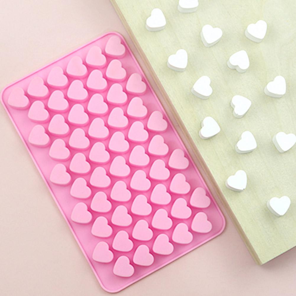 55Compartment Heart Silicone Candle Mold Valentine's Day Candles Making Kit DIY Love Cake Chocolate Baking Mould For Party Gifts