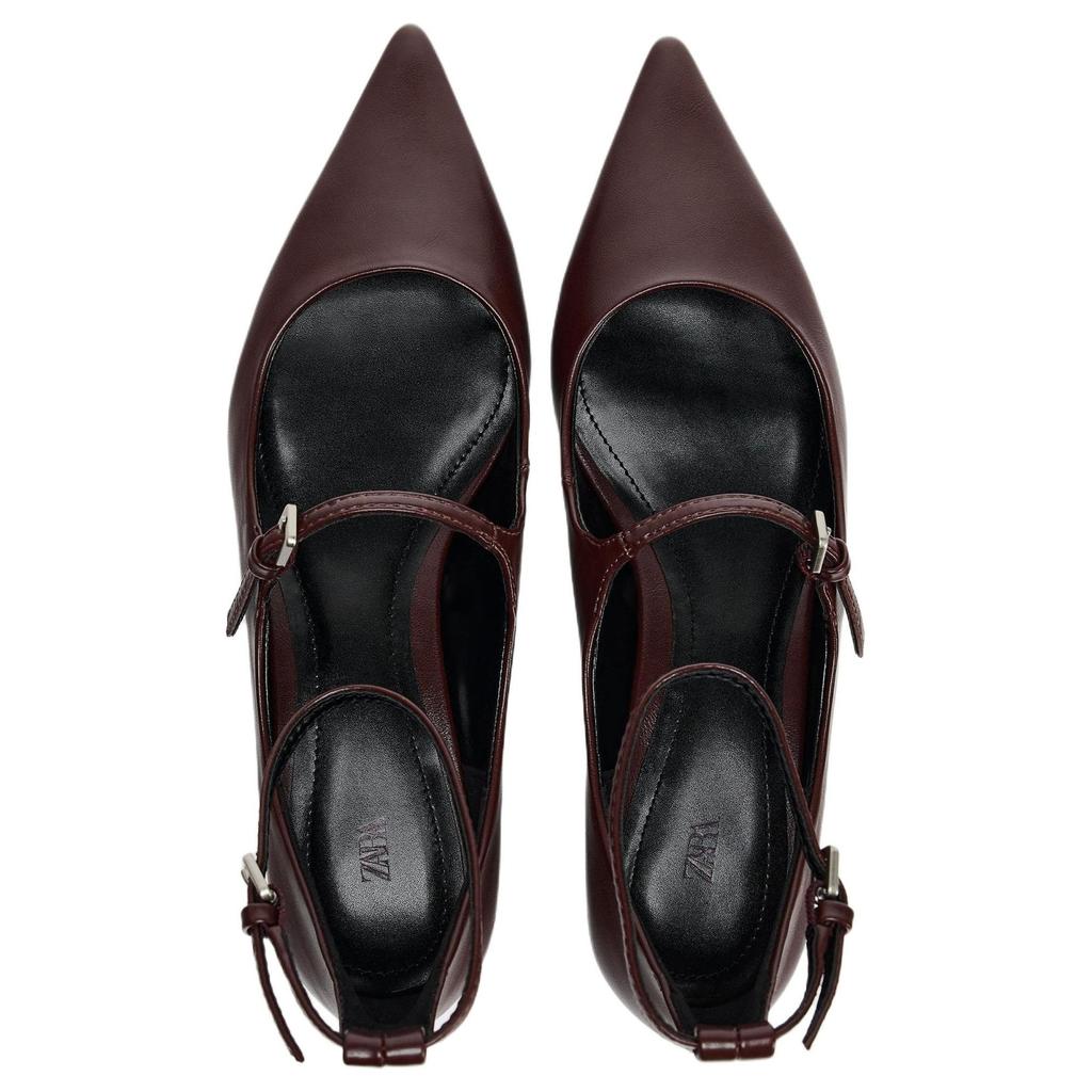 Zara Pu Comfortable Fashion Trendy Retro Mary Jane Shoes Women Shoes Crimson 11207510022