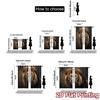 Set Of 2 Modern Flat Printing Curtains Without Rod Majesticlion Window Curtain Polyester Decorations Outdoor Made