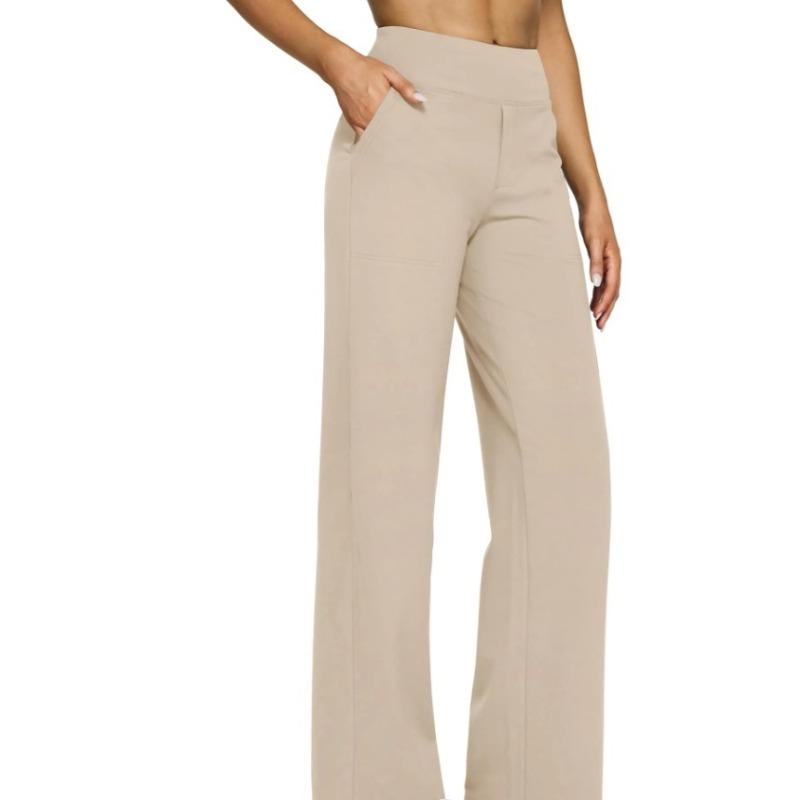 IHUASU U Women's Fashion Casual Solid Color Print Pants & Capris