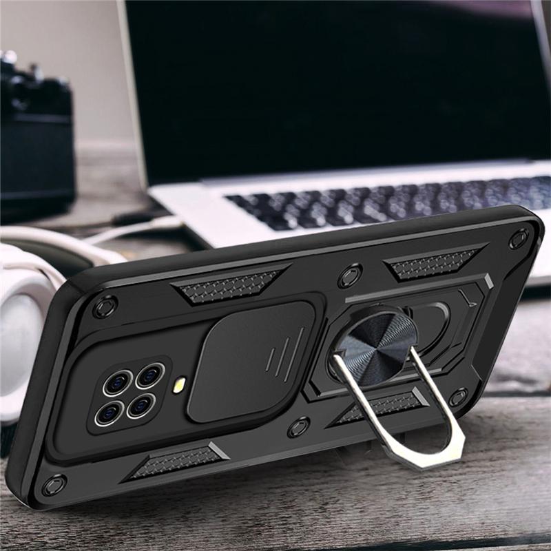 For Xiaomi Redmi Note 9 Pro Case Slide Camera Magnetic Holder Ring Shockproof Armor Phone Case For Redmi Note 9S 9 S Back Cover