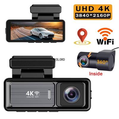 3.2'' Dash Cam Dual Lens Ultra HD Real 4K Car DVR Camera WIFI GPS Rear View Night Vision WDR 3840*2160P Video Recorder