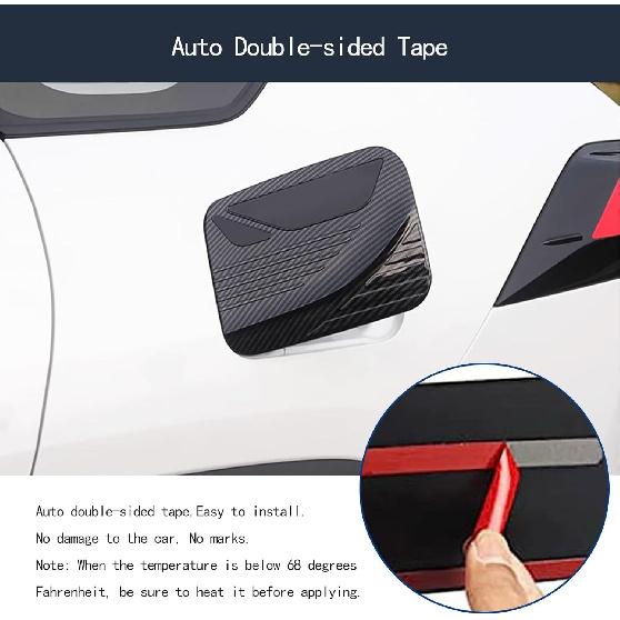 Fuel Tank Cover Compatible With Toyota RAV4 2024 2023 2022 2021 2020 2019Oil Cap Gas Cover Trim Exterior Car Accessories ABS 1PC(Carbon Fiber Style)