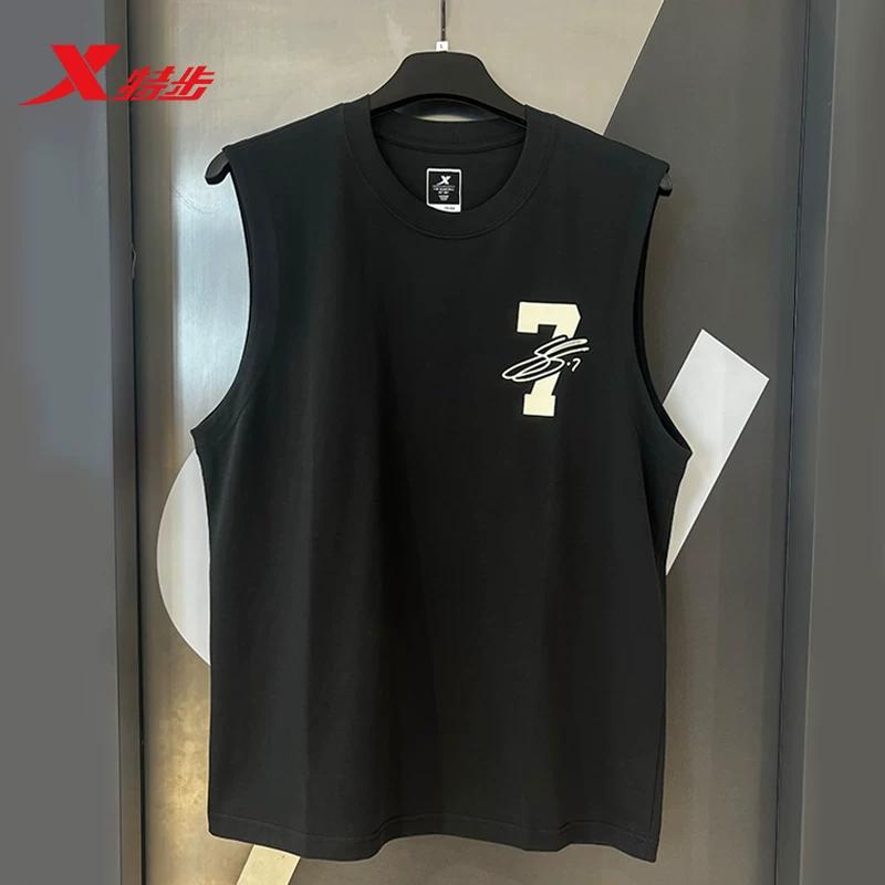 Xtep Fitness Sleeveless Vest 2026 Summer Men s Basketball Sports Vest Running Top M серый