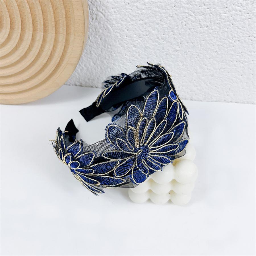 

Темпераментная смола Макияж Дизайн моды Женские аксессуары для волос Широкий ободок для волос Корейский стиль Украшение для волос Кружевная повязка на голову с листьями