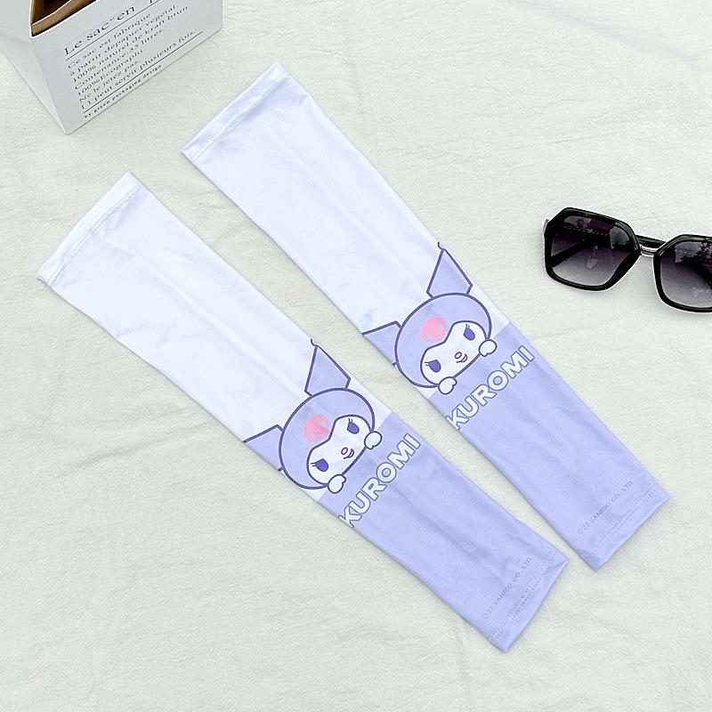 Women's Cute Korean Style Ice Silk Sleeves: Summer UV Protection & Breathable for Outdoor Cycling