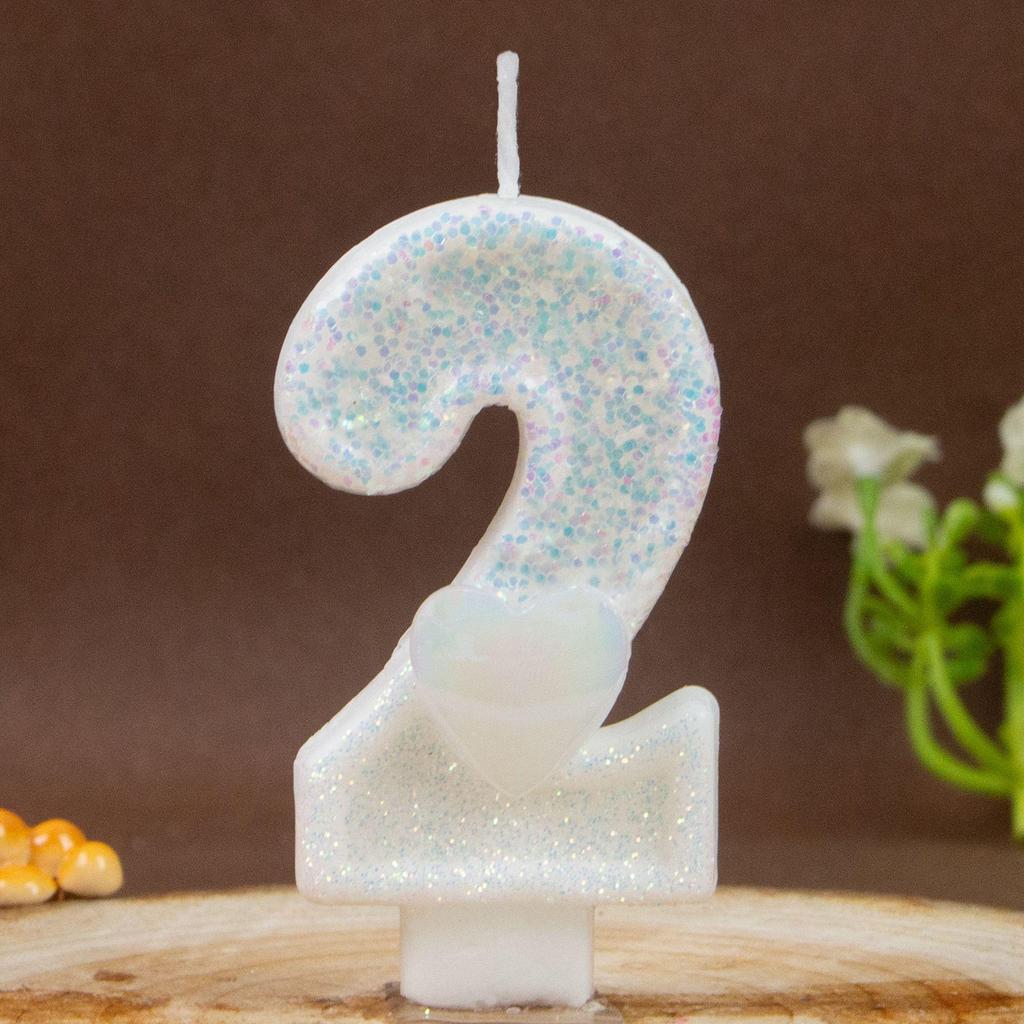 White Number Birthday Candles - DIY Creative Party Decorations for Cakes