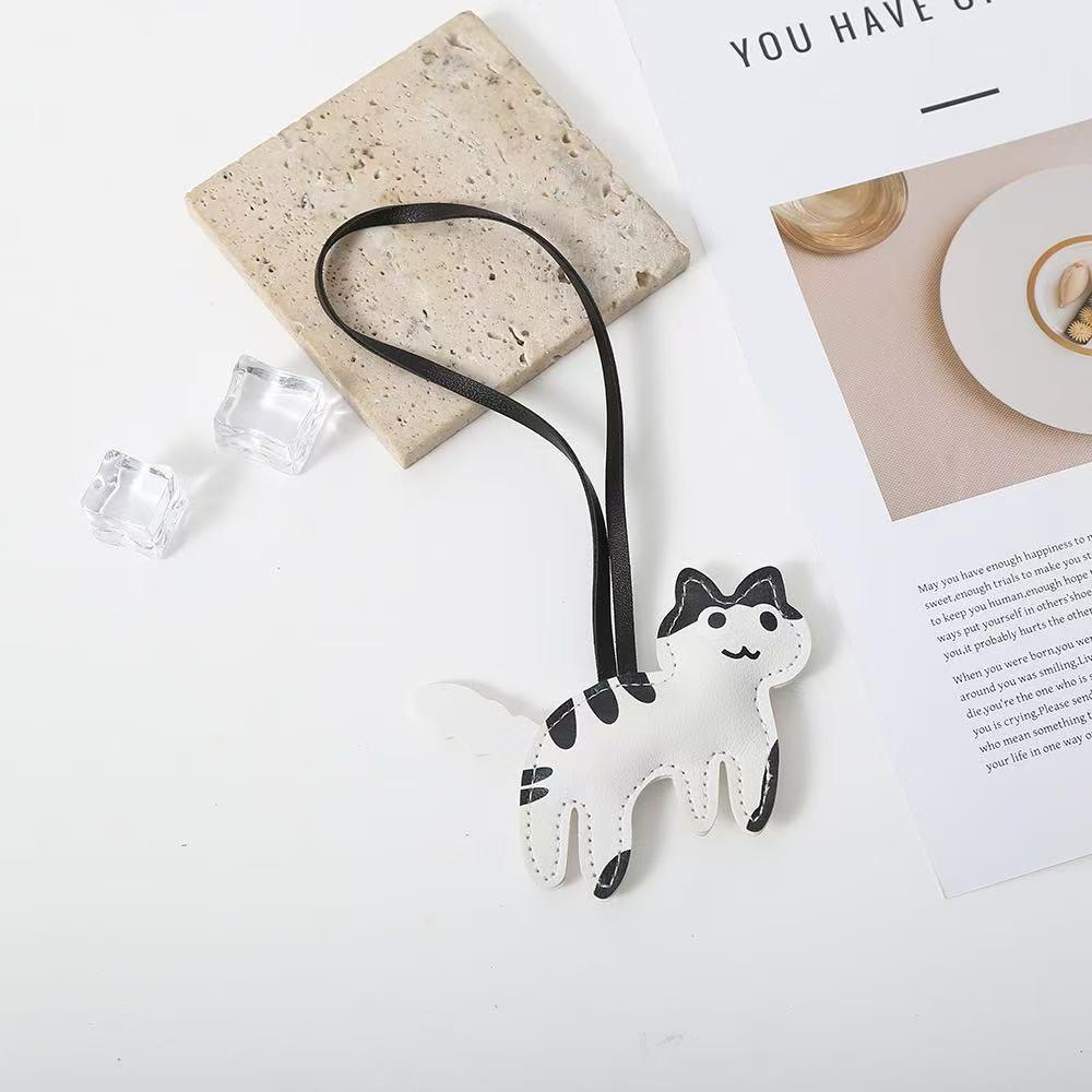 Cross-Border Japanese Kitten PU Leather Backpack & Luggage Pendant Ornament белый