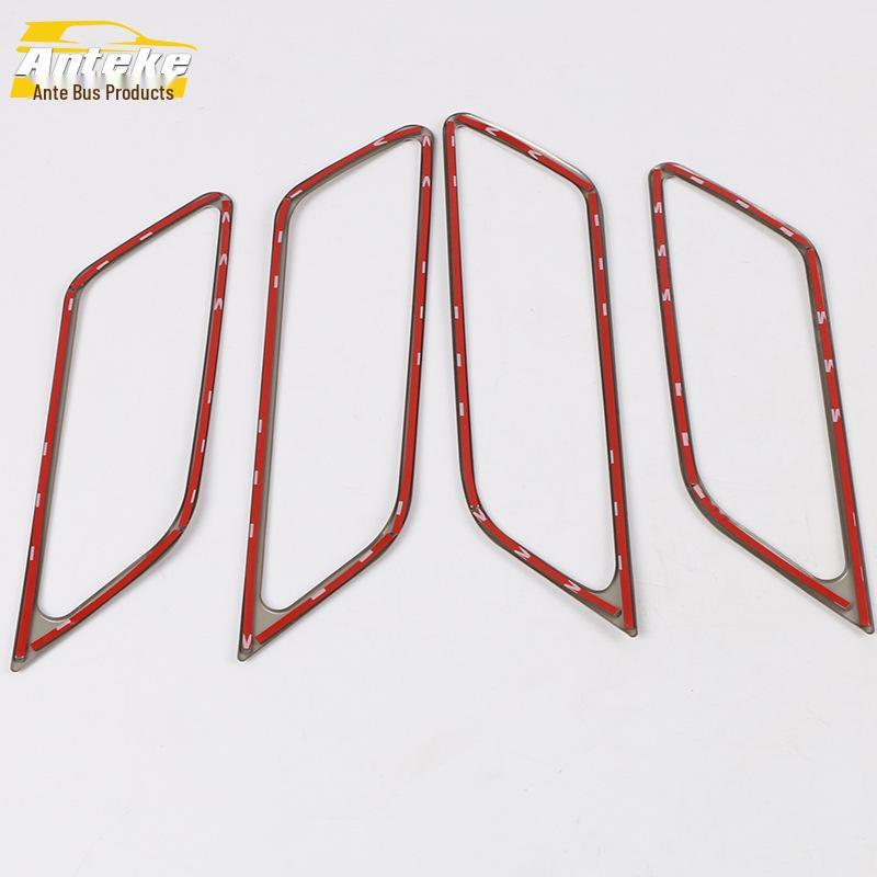 Compatible with 13 Jetta: Stainless Steel Interior Door Handle Trim Ring