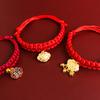 Yousheng Puppy Collar Chinese Style Decorative Bite Resistant Braided Kitten Dogs Festival Decor Collar with Bell for New Year