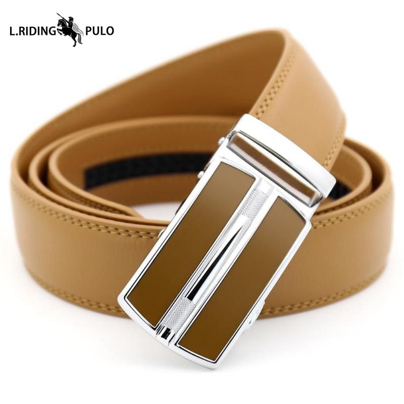 

Мужской кожаный ремень Высококачественная автоматическая пряжка Простой деловой повседневный мужской ремень 110cm