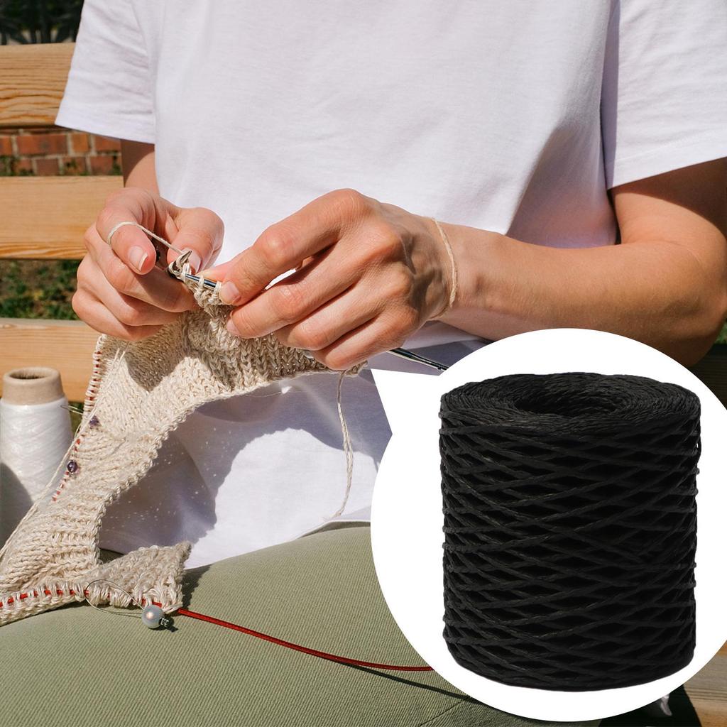 150m/roll Raffia Ribbon Yards Raffia Yarn For Crocheting Knit Wire Natural Color Matte Texture Raffia Paper Ribbons DIY Handmade