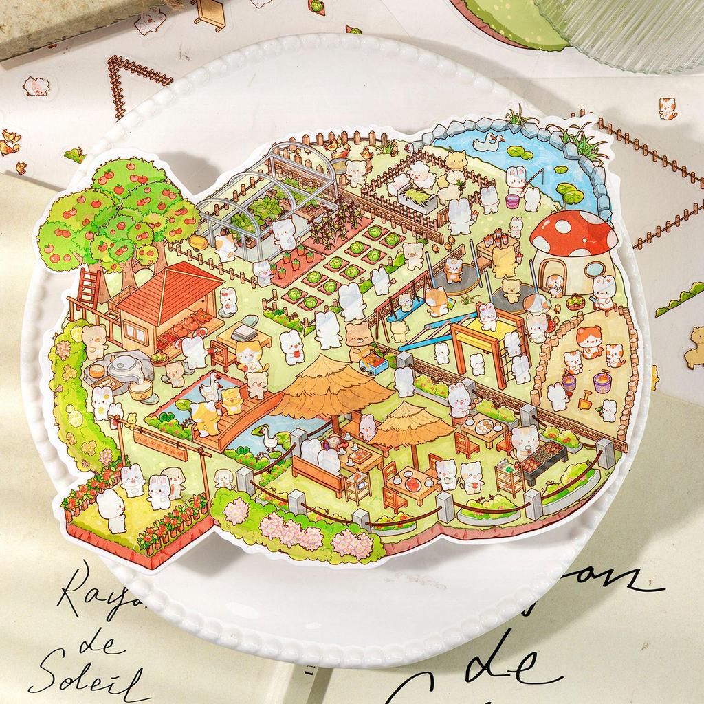 3D Stereoscopic Miniature Scene Stickers - DIY Dollhouse & Toy Collection for Children