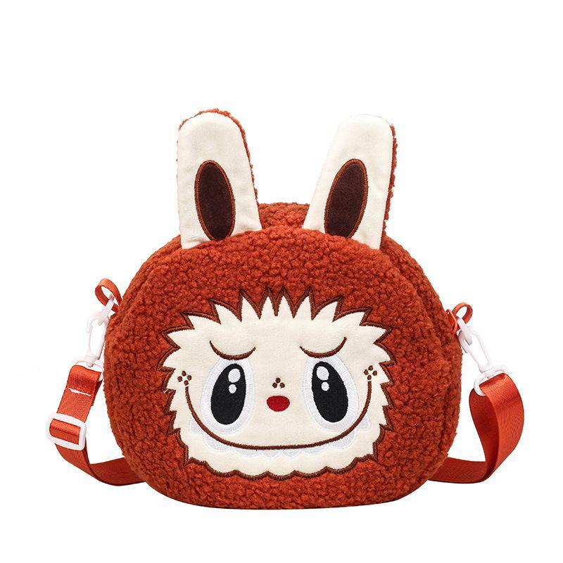 Personality Cartoon Sweet Kawaii Crossbody Bag Patchwork Fur Cute Fashion Handbags Women Funny Y2k Aesthetic Ins Shoulder Bags