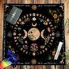 Divinations Tablecloth Moonphases Flower Pattern Tarot Tablecloth Altars Cloth