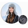 Winter Cashmere Cold-Proof Knitted Hat Women's Outdoor Cycling Warm Ear Protection Cap Bomber Hat