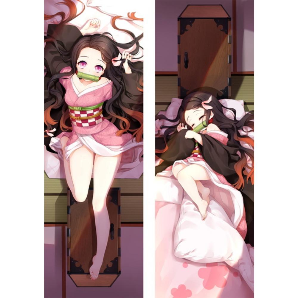 Japonský anime zabiják démonů Agatsuma Zenitsu Dakimakura Kamado Nezuko Pouzdro na polštář Objímání celého těla Kochou Shinobu Potah na polštář