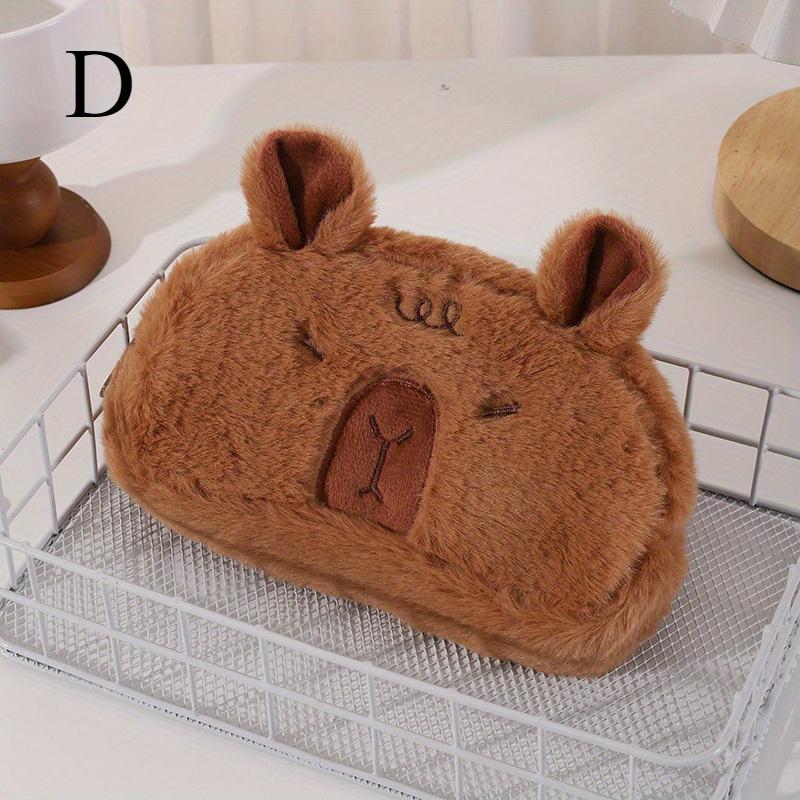 Plush Pen Bag Cute Cartoon Stationery Storage Bag Large Capacity Stationery Box