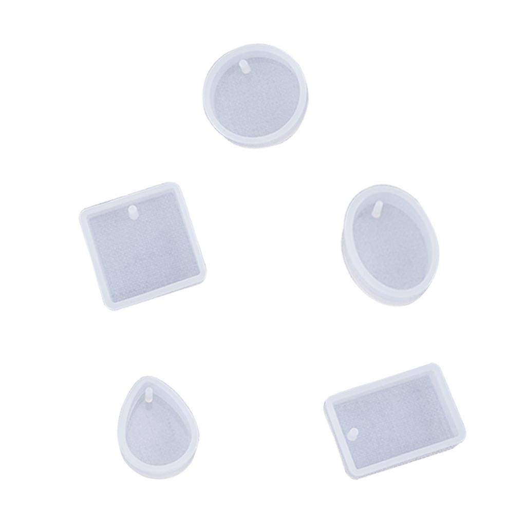 Anhänger Silikonform mit Loch Spiegeloberfläche Verschiedene Formen Zuverlässige Qualität Flexibel DIY Wiederverwendbare Form zur Herstellung von Bastelprojekten