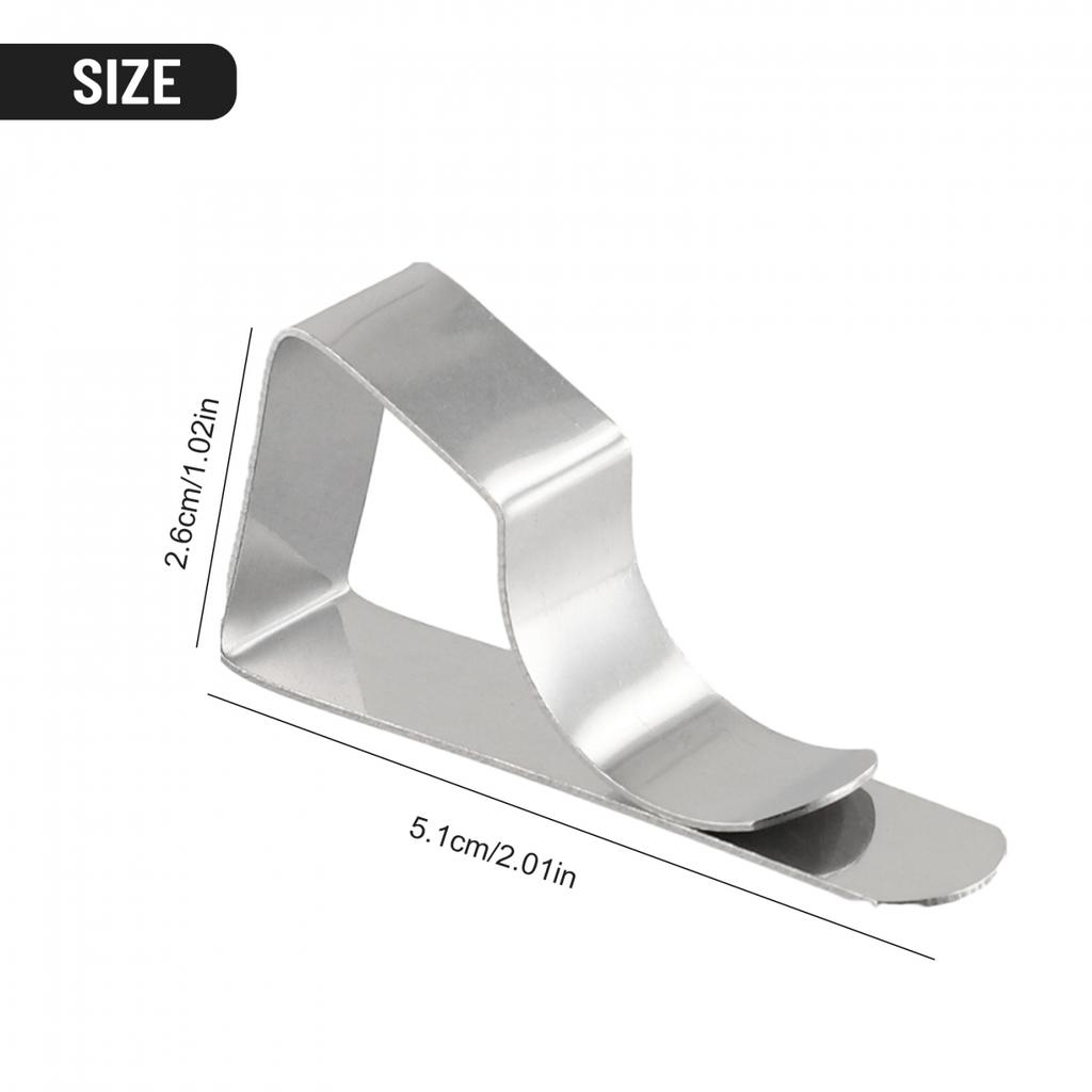 Heavy Duty Stainless Steel Tablecloth Clamps Pack of 8 for Thick Tables