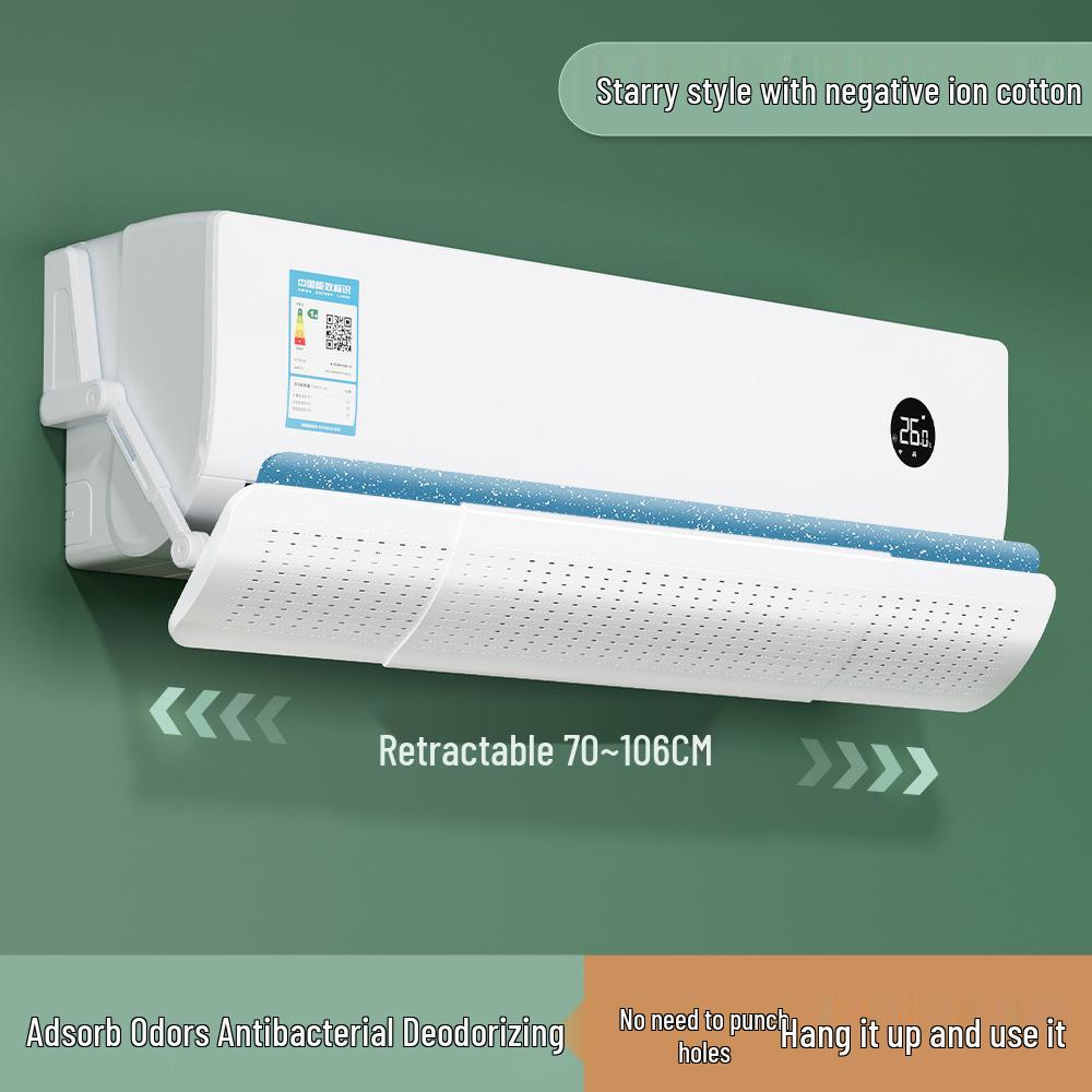 Retractable Wall-Mounted Transparent Air Conditioner Wind Deflector