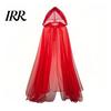 Hooded Mesh Cloak for Adults, 2 Layer Sheer Tulle Cape, Halloween Gothic Witch Queen Cosplay Costume Renaissance Accessories Grim Reaper