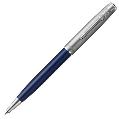 PARKER Sonnet Essential Blue & Sandblast CT Ballpoint Pen, Medium Nib, Oil-Based, Gift Boxed, Officially Imported, Product Number 2146774Z