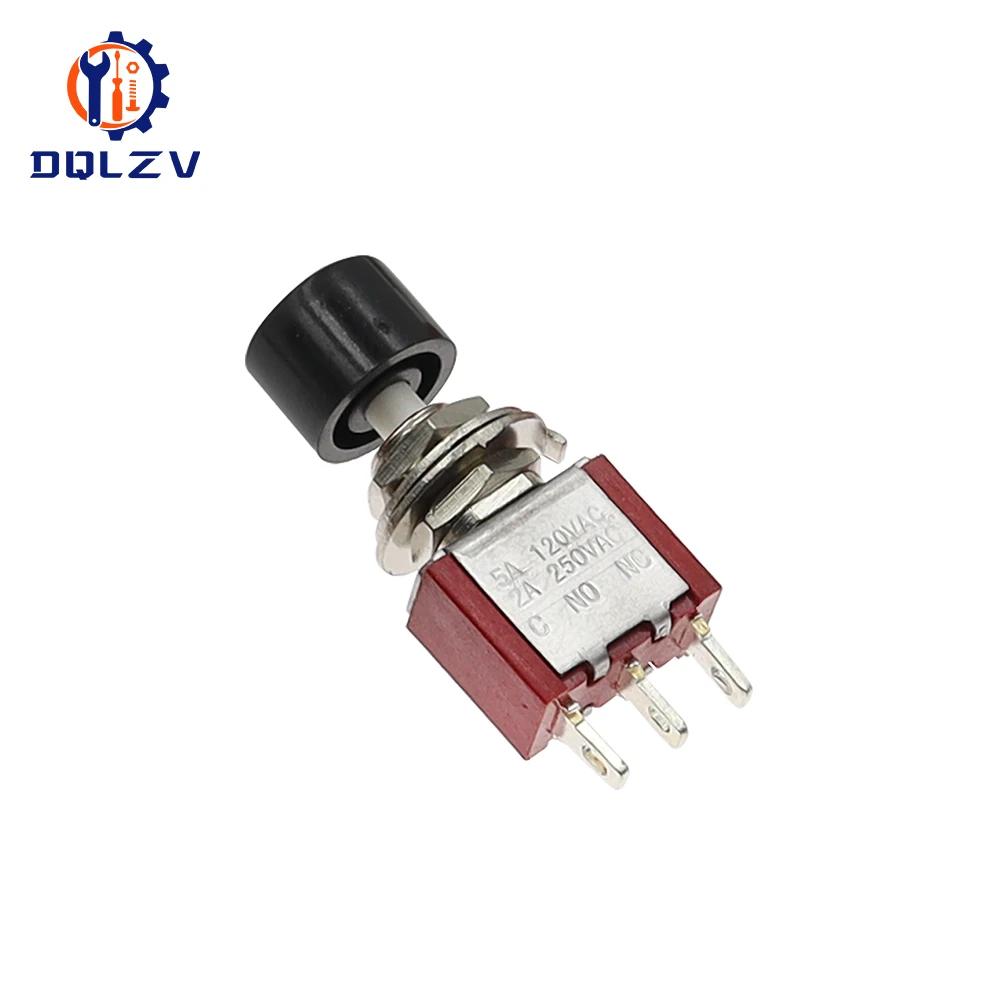 High Quality 6mm 3/6Pin 2 Position Mini Momentary Automatic return Push Button Switchl ON OFF 5A125V/2A250V Toggle Switch