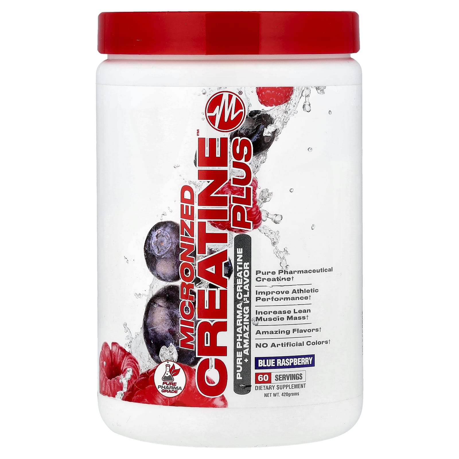 

Micronize Creatine™ Plus, Blue Raspberry, 420g