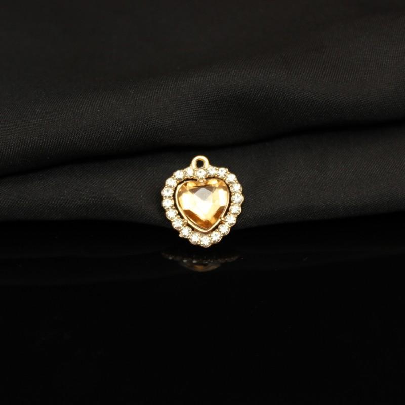 

Подвеска в виде сердца из сплава с бриллиантами, цветное прозрачное ожерелье, браслет, аксессуары, подвеска в виде персикового сердца, подвеска в виде любви