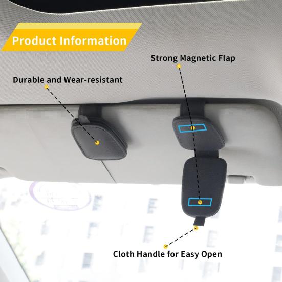 Universal Car Sun Visor Sunglasses Holder Plastic Clip for Eyeglasses Multi-Functional Storage Organizer for Card And Bill