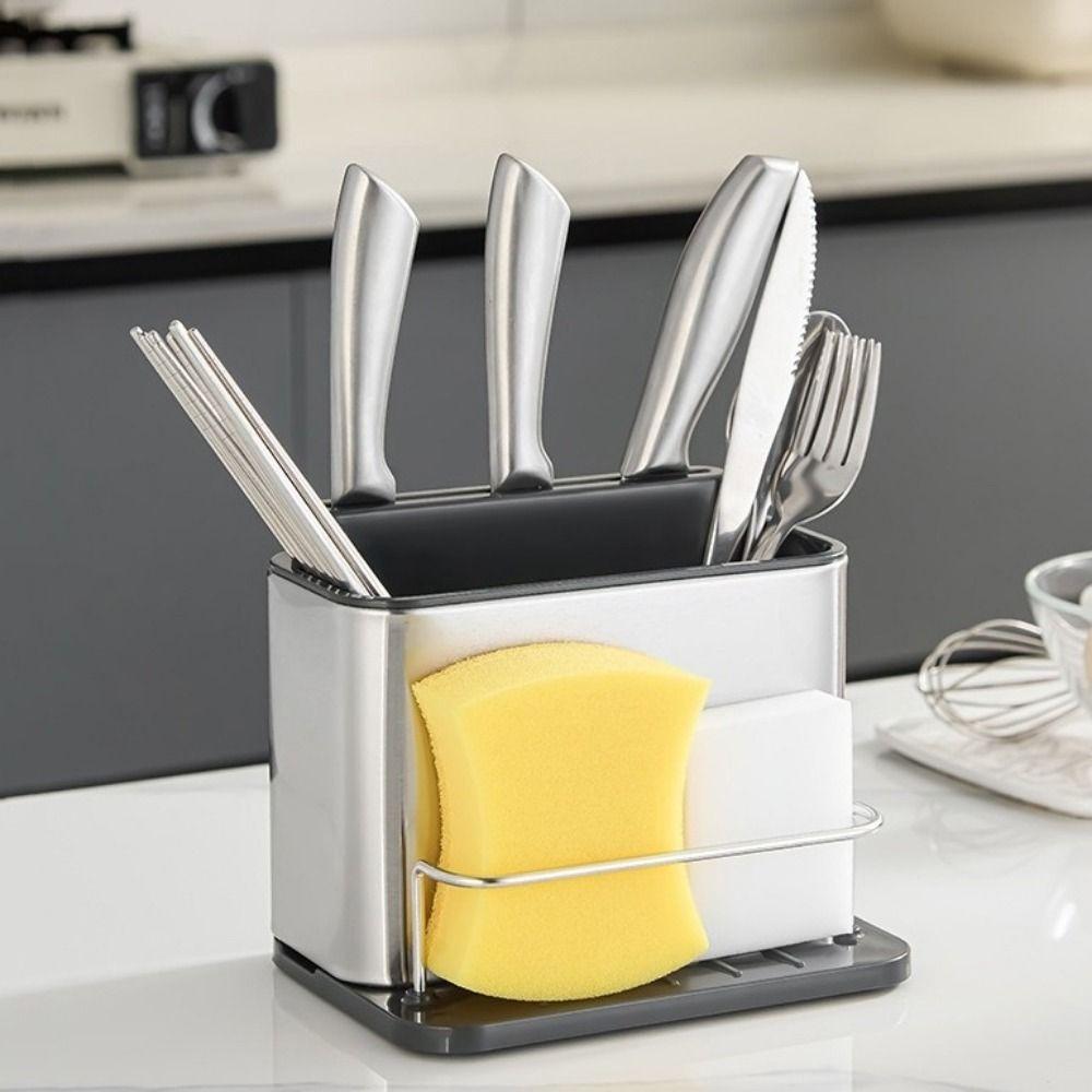 Rectangular Cutlery Storage Box Large Capacity Utensil Holder Chopsticks Storage Basket  Spoons
