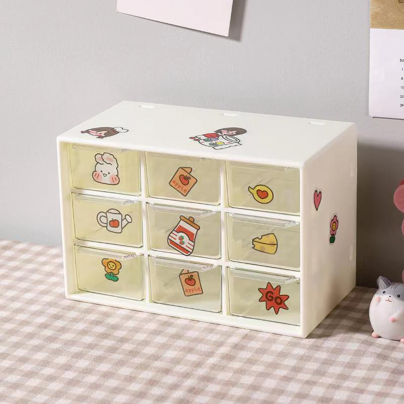 Prachotěsný úložný box inspirovaný srdcem: Organizér zásuvkového typu na psací potřeby, šperky, deníky, kosmetiku