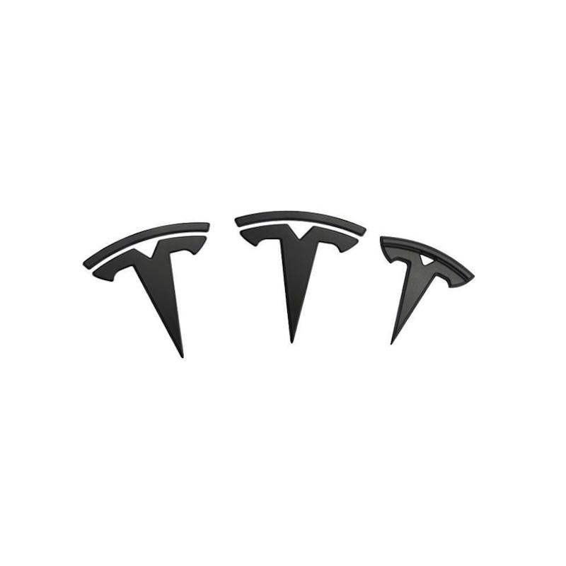 Naklejki z logo Tesla Model 3 Odznaki Naklejki    3 sztuki