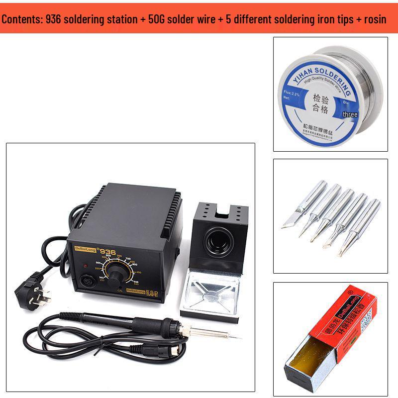 

Набор паяльной станции 936: Паяльник электрический 60 Вт с регулируемой температурой для бытового использования