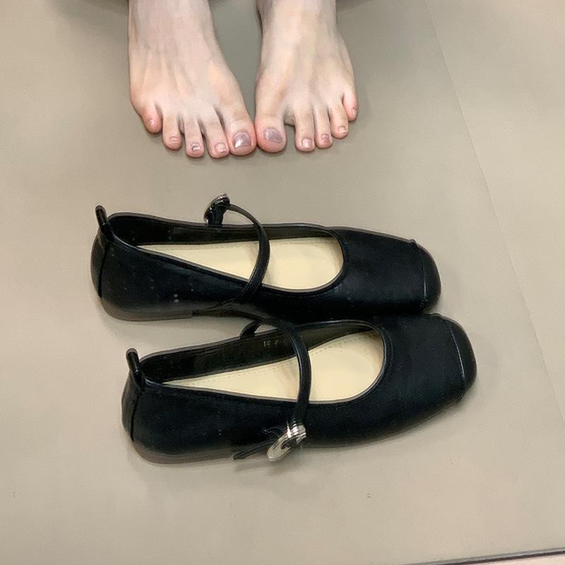 

Suding Home~ Ретро Нишевый Дизайн Универсальные Туфли Мэри Джейн на Плоской Подошве Осень Новые Туфли-Лодочки Xiaoxiangfeng для Женщин 39