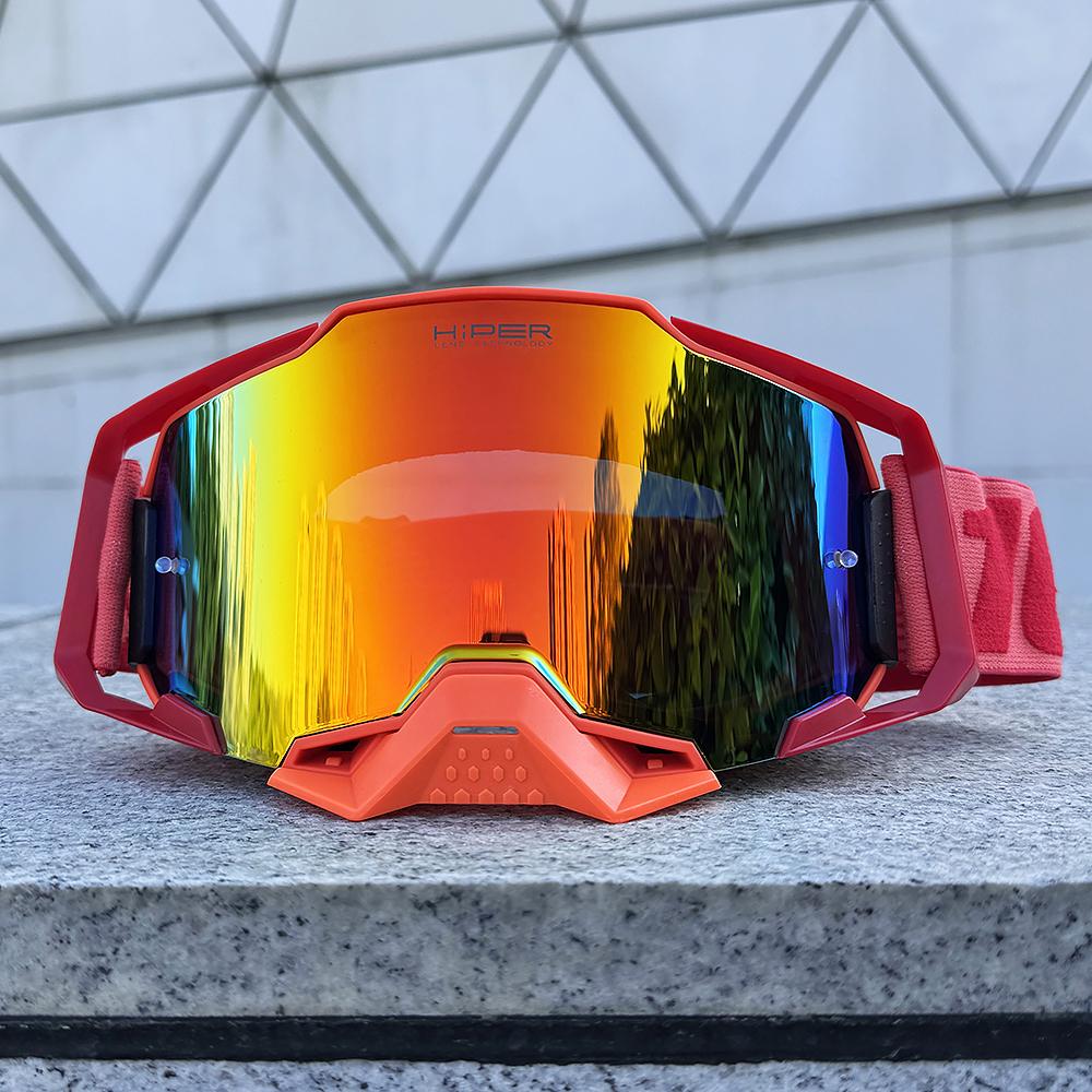 Occhiali Motocross Occhiali da Sole Moto Uomo Protezione Antivento Sci Ciclismo Corse Occhiali Off-Road Pellicola Strappabile