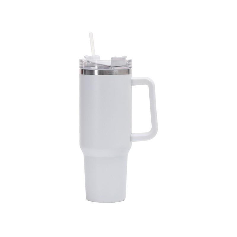 Insulated 40oz Stainless Steel Travel Tumbler with Handle and Straw 40oz