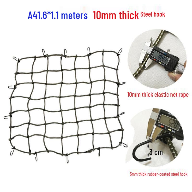 Car Roof Cargo Net for Luggage and Moving - SUV/Truck Tensioner and Binding Cover