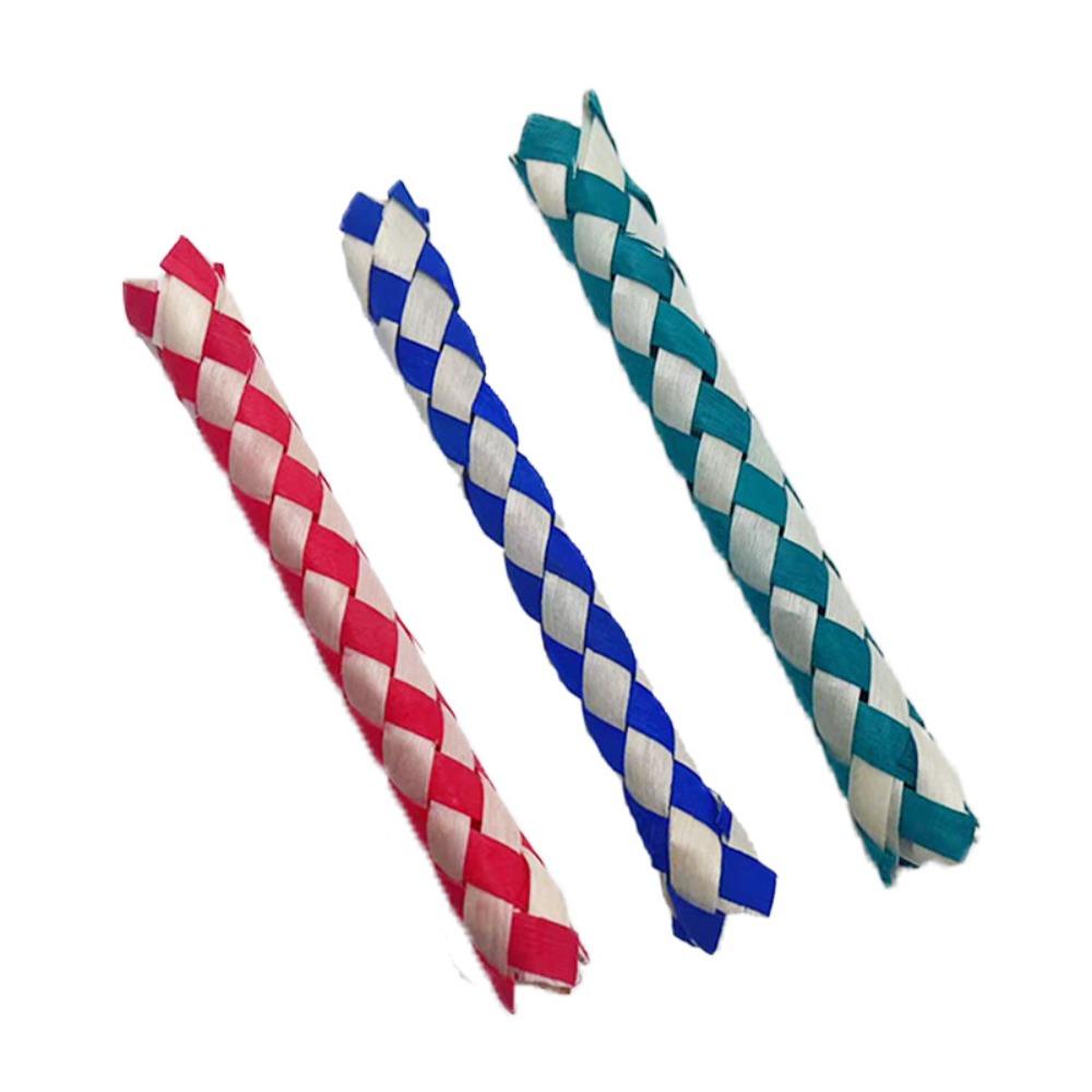 

3PCS/5PCS/6PCS Stress Relief Chinese Finger Trap Natural Bamboo Bird Chew Toy Puzzle Toy Gag Gift 3PCS