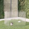 VidaXL Pet Enclosure for Free-Range Animals 8 Panels, Rabbit Cage, Animal House Garden Terrace Patio Outdoor, 54x80 171578