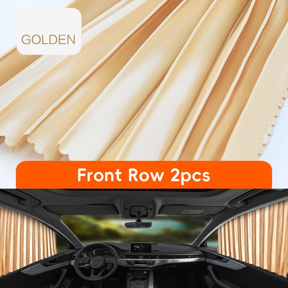 2/4pcs Car Window Sunshade Fully Magnetic Front Back Row Sunshade Curtain Universal Car Side Window Protection Car Curtains