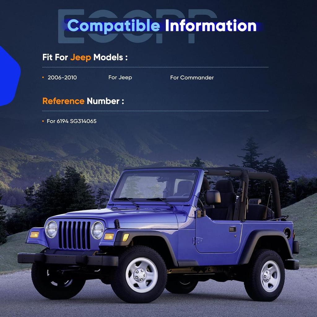 ECCPP 2pcs Rear Glass Window Lift Supports Struts Rods Shocks for Jeep Commander 2006-2010