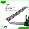 1/2Pcs Saw Chain 20 Inch 76DL Sharp Heavy Duty Alloy Hacksaw Chain Electric Saw Accessories for Gardening Woodworking