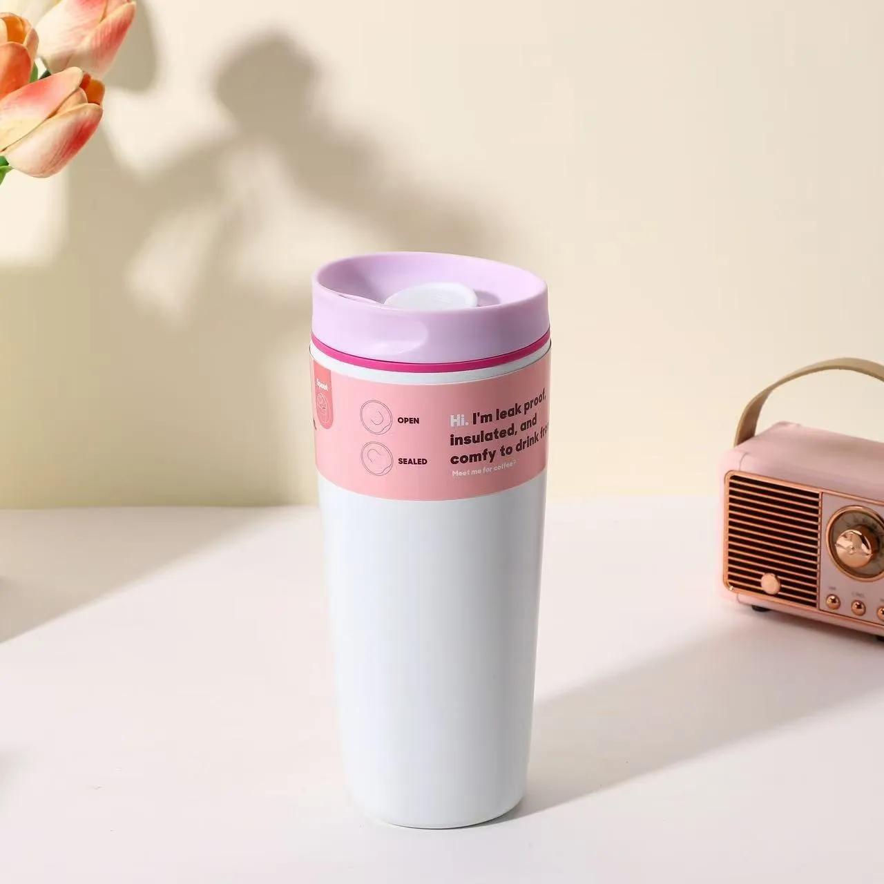 

20 Oz Stainless Steel Insulated Tritan BPA Free Portable Water Bottle with Spill Proof Lid To Keep Coffee Hot or Cold One Size