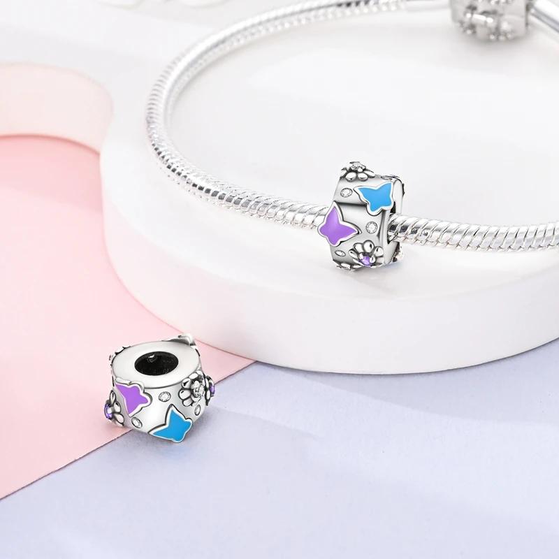 Charms Plataheart Shaped Flowerbeads For Charms Copper Bracelet Beads Jewellery Making Women'S Gift