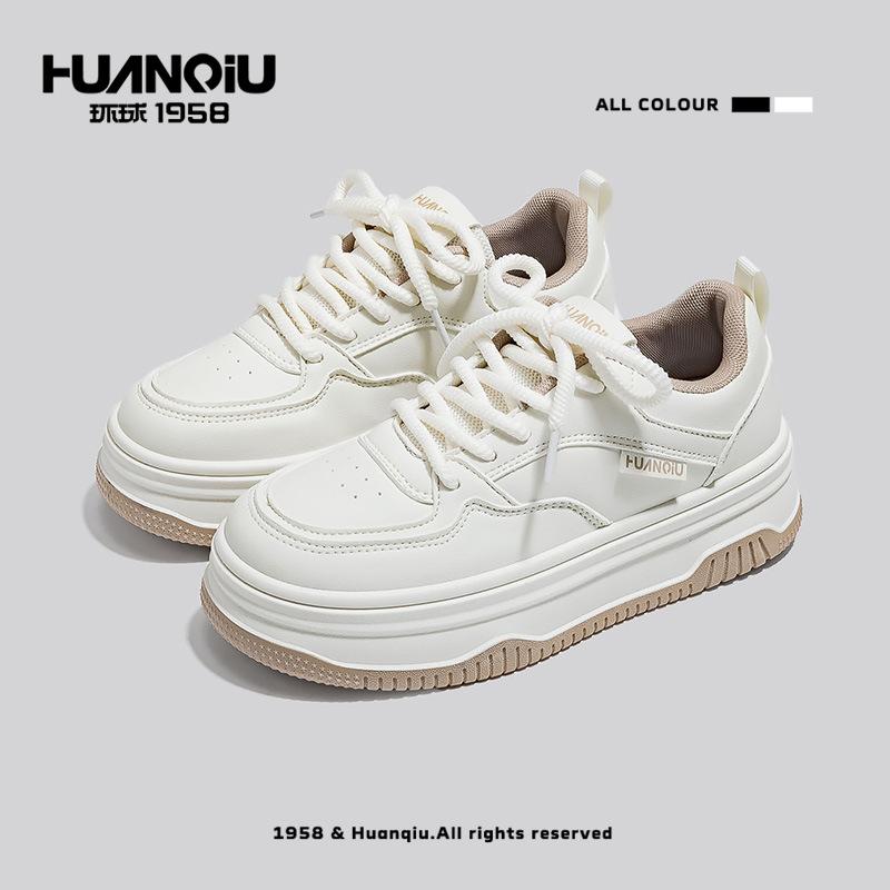 Global 22 Summer New Platform Athleisure Shoes Comfortable Lace-Up Sneakers 35