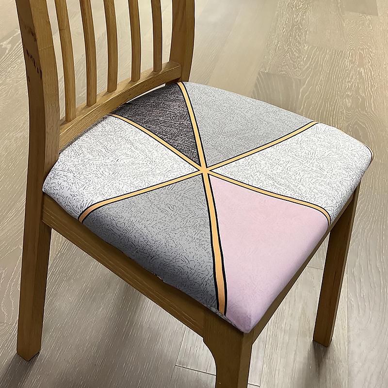 Potahy na židle do jídelny Strečový potištěný potah na jídelní židli Polstrovaný sedák na židli Slipcovers pro kuchyň, kancelář 1 ks