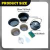 Camping Cookware Set Portable for 2-3 People Pot Pan Kettle with Bowls Hiking Outdoor Adventures